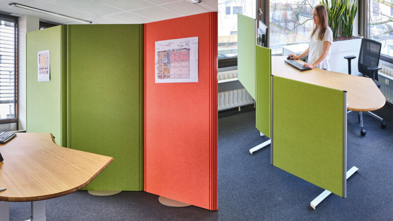 Flexi-Partition für Stellwände und Tisch-Partitionen