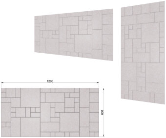vitAcoustic 9mm PET Akustik Wand-Fliesen 120x60cm