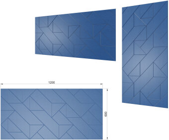 vitAcoustic 9mm PET Akustik Wand-Fliesen 120x60cm