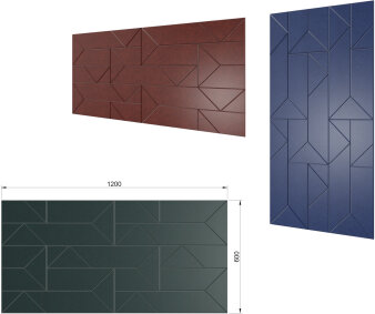 vitAcoustic 9mm PET Akustik Wand-Fliesen 120x60cm