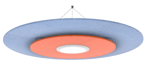 vitAcoustic Deckensegel, doppellagig, RONDE