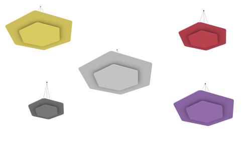 vitAcoustic Deckensegel, doppellagig, HEXAGON