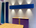 vitAcoustic Lichtbaffel 81 - optional mit linearem Licht und blendfreien Downlights