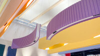 vitAcoustic Lichtbaffel 81 - optional mit linearem Licht und blendfreien Downlights