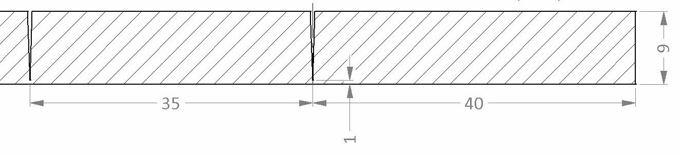 V-Cut für flexible Matten