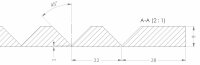 V-Cut für flexible Matten